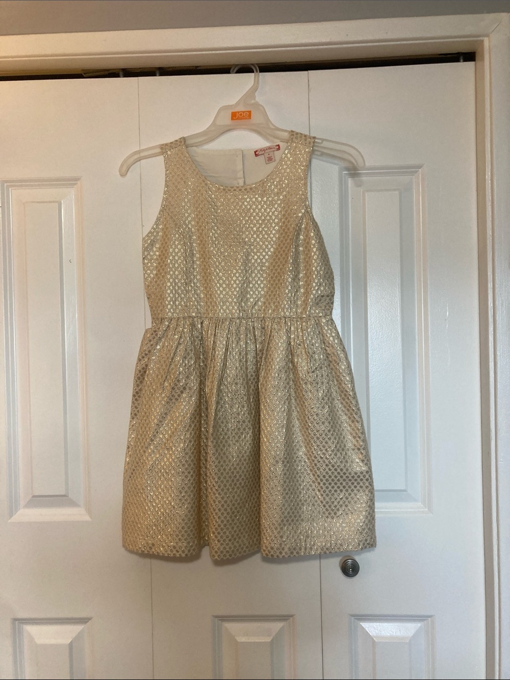 ruby & bloom Gold Textured Party Dress